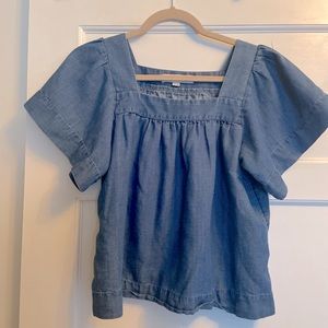 LOFT denim flowy top